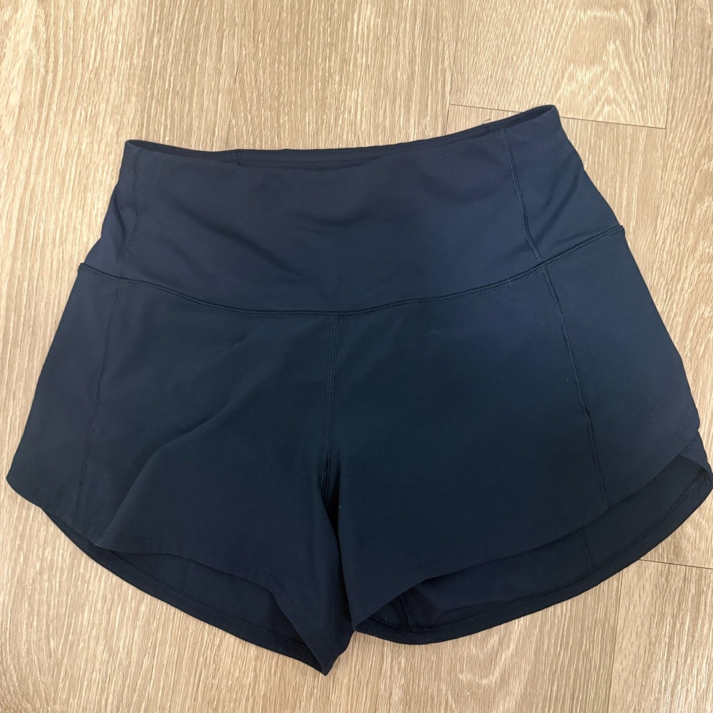 Navy Blue lululemon Speed Ups Athletic shorts
